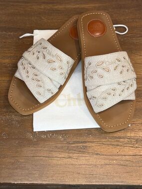 CHLOE Woody Eyelet Lace Flat